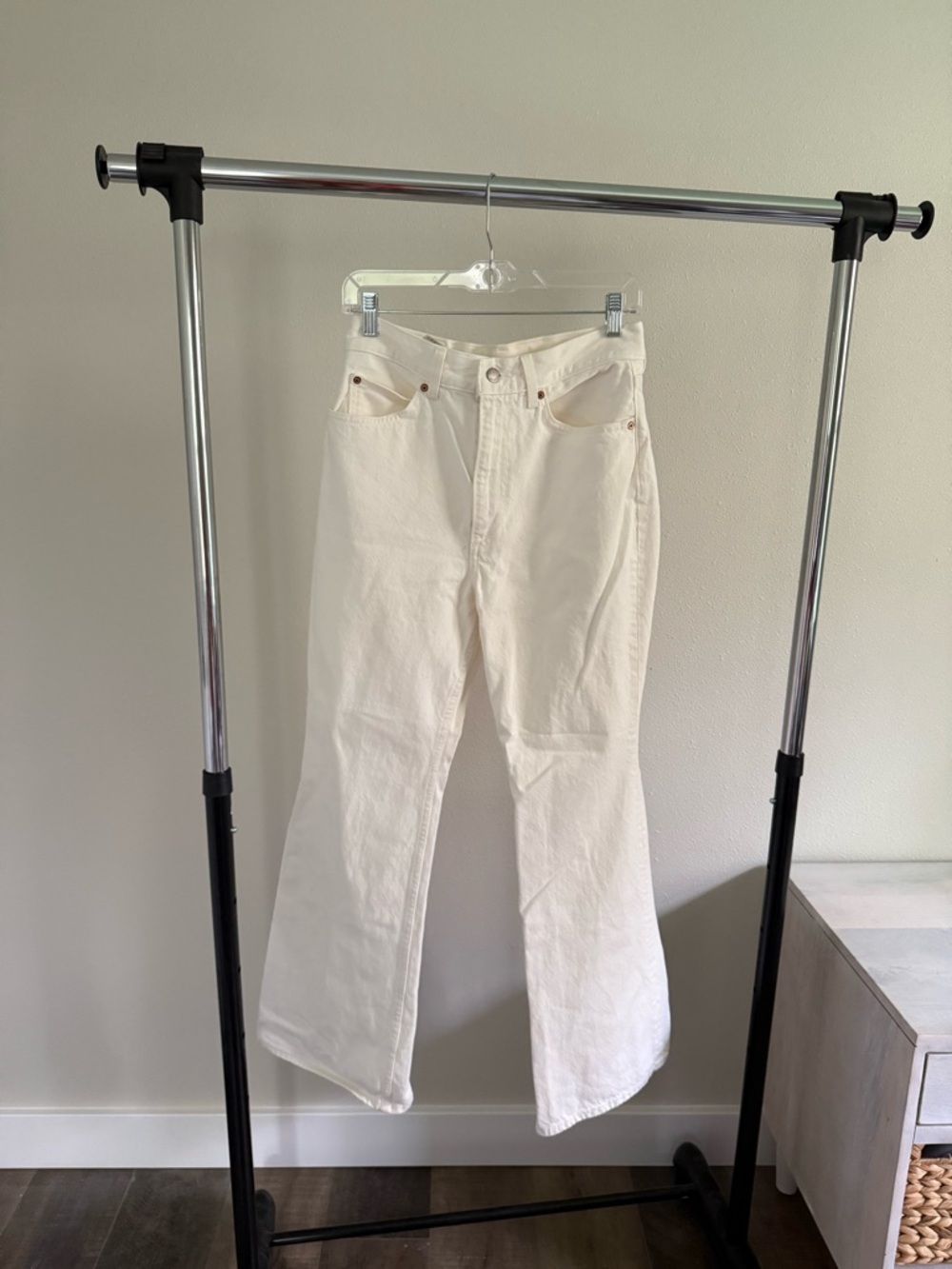 Aritzia High-Rise Wide-Leg Jeans — Ivory White
